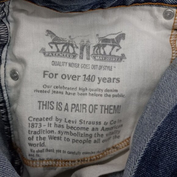 Levi's Jeans Men's Size 38x32 Tapered Leg 550 Denim Relaxed Fit Blue Work Pants - Picture 8 of 16